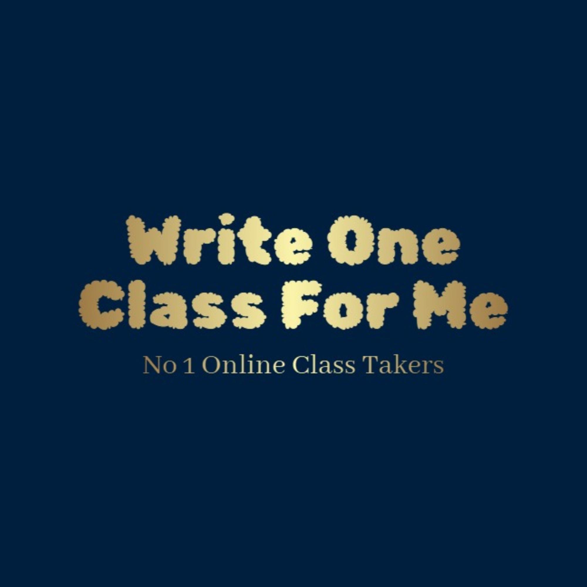Write One Class For Me